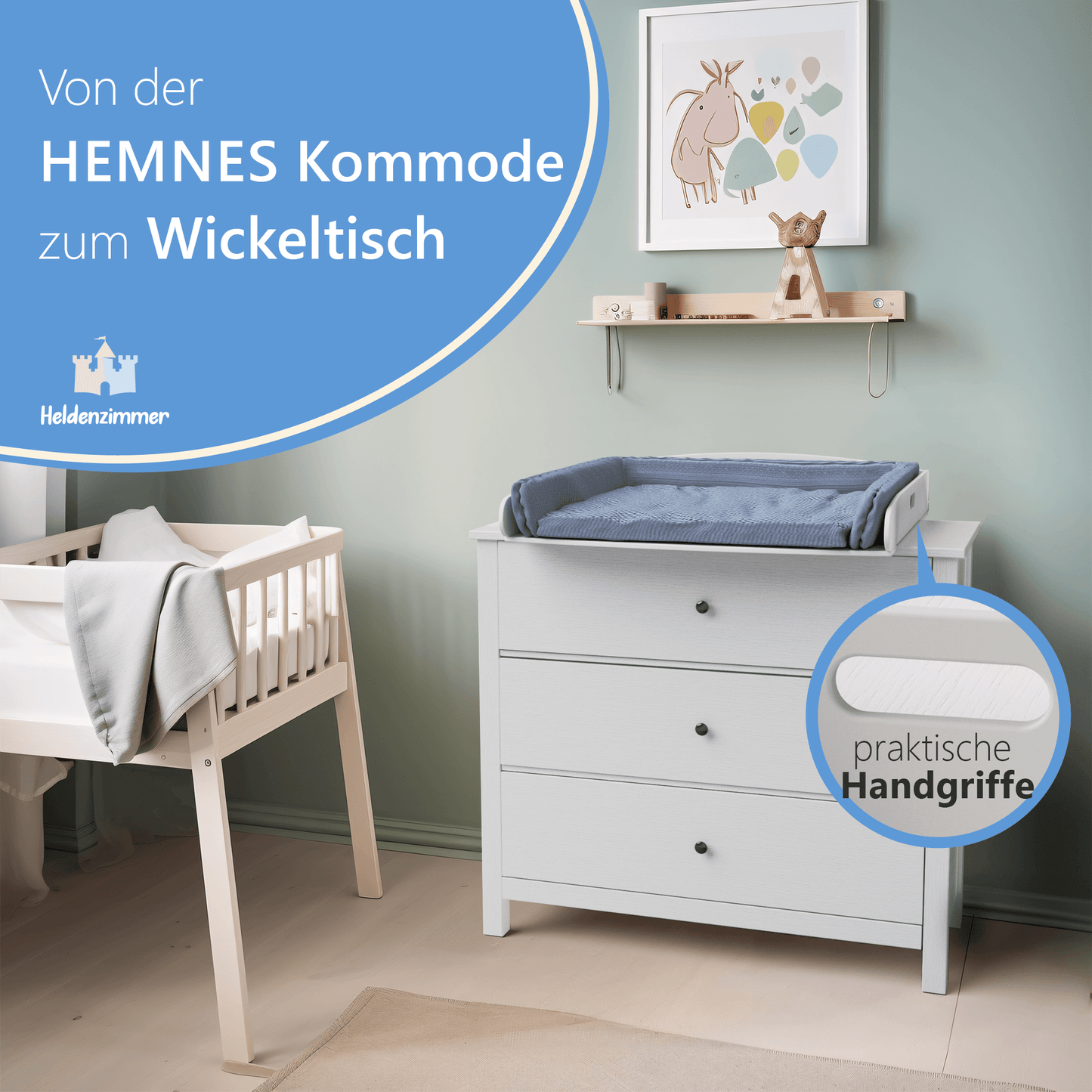 Wickelaufsatz für Hemnes Kommode